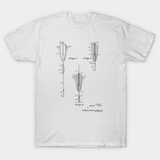 Fishing Tackle Vintage Patent Hand Drawing T-Shirt